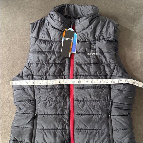 Women’s Ororo Classic Heated Vest Black Red Zip Front Size M NWT *NO BATTERY - Picture 6 of 16